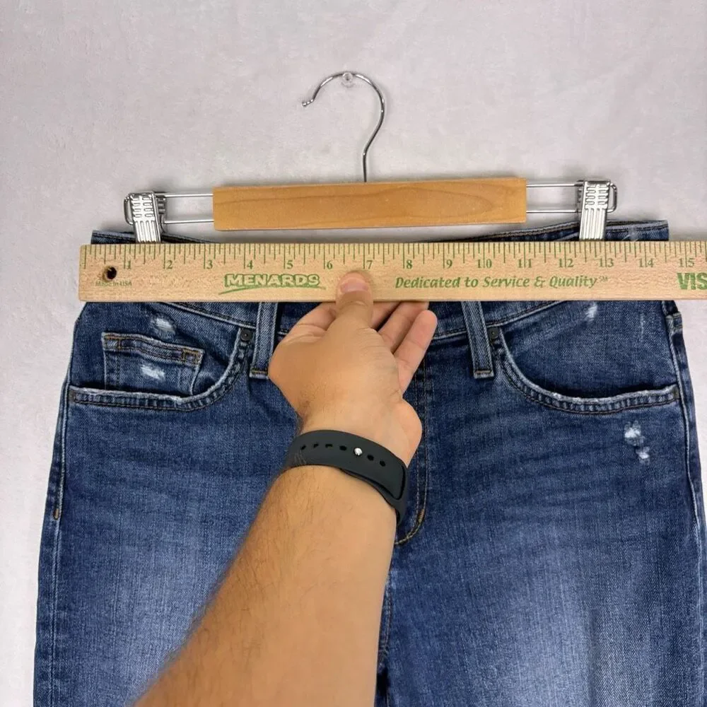 Joe's Jeans High Rise‎ Distressed Knee Straight Leg Jeans Size 27